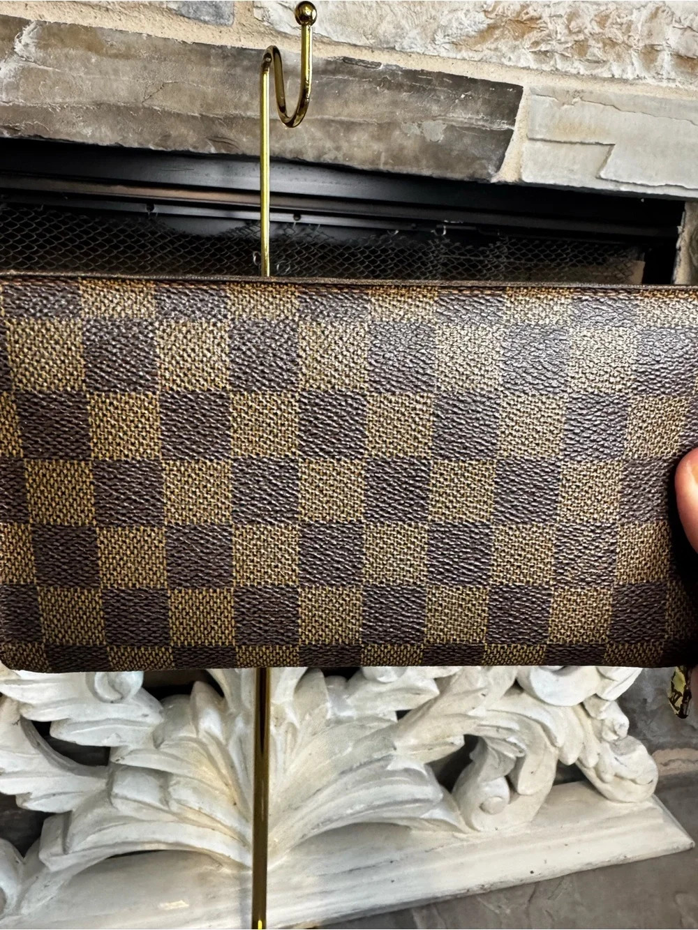 Louis Vuitton Damier Ebene All Around Zip Long Wallet with COA
